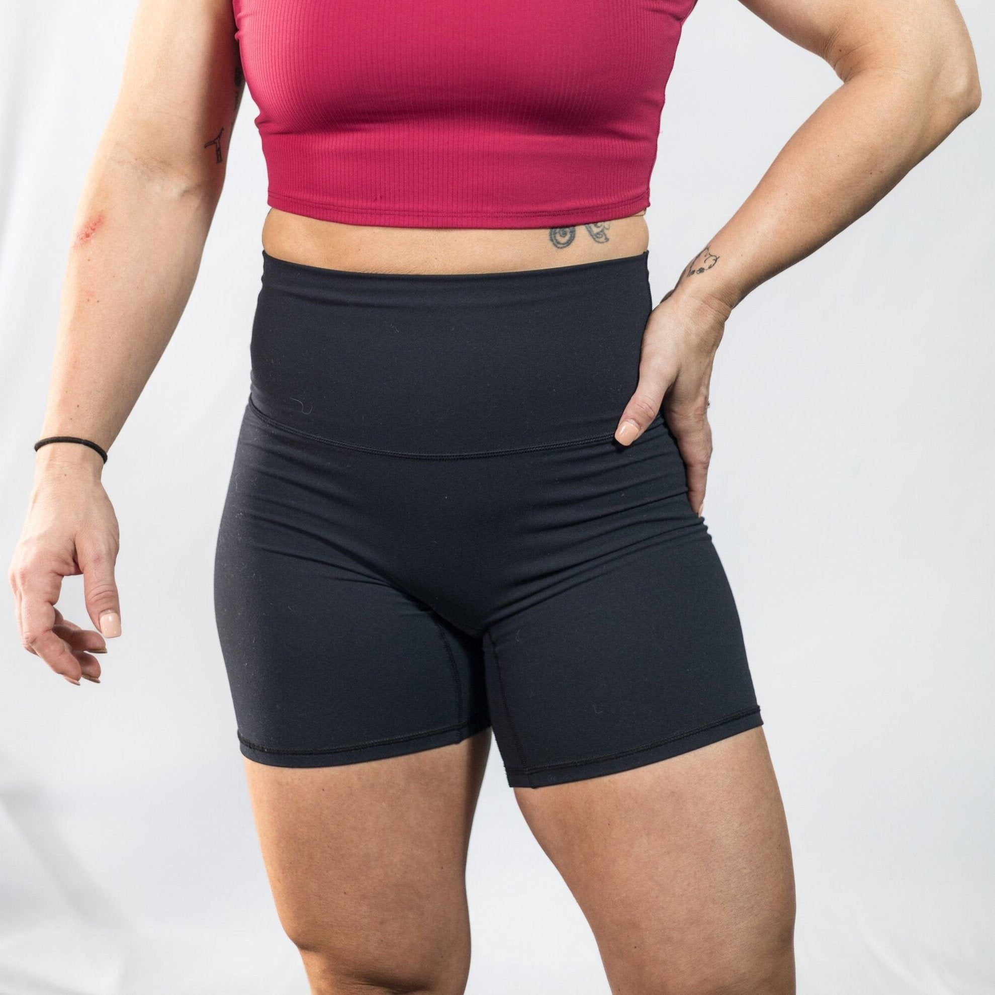 Kassi 6in High Waisted Classic Black Shorts