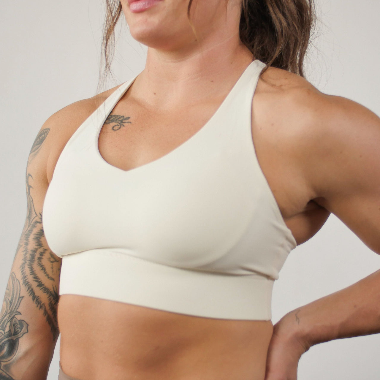 Classic Off White Sports Bra