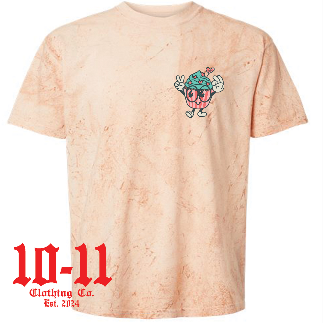 Gym Now Cup Cakes Comfort Colors Orange Color Blast Tee