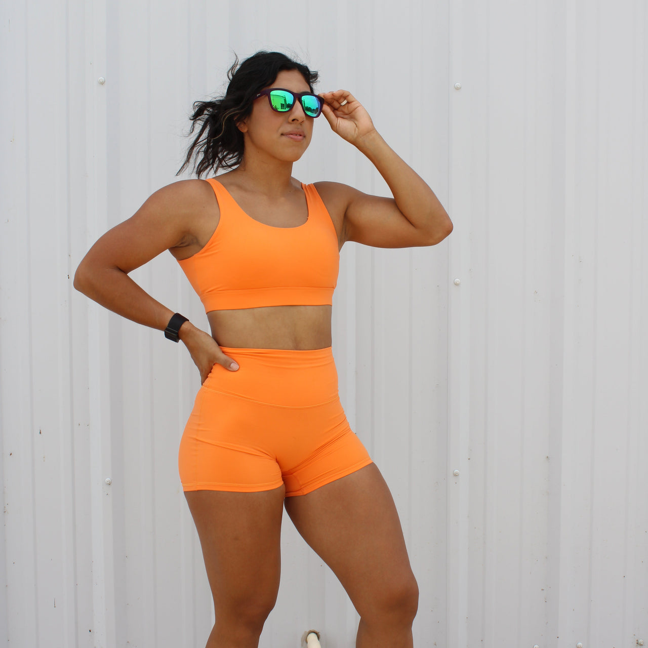 Lucille Orange Sherbet Sports Bra