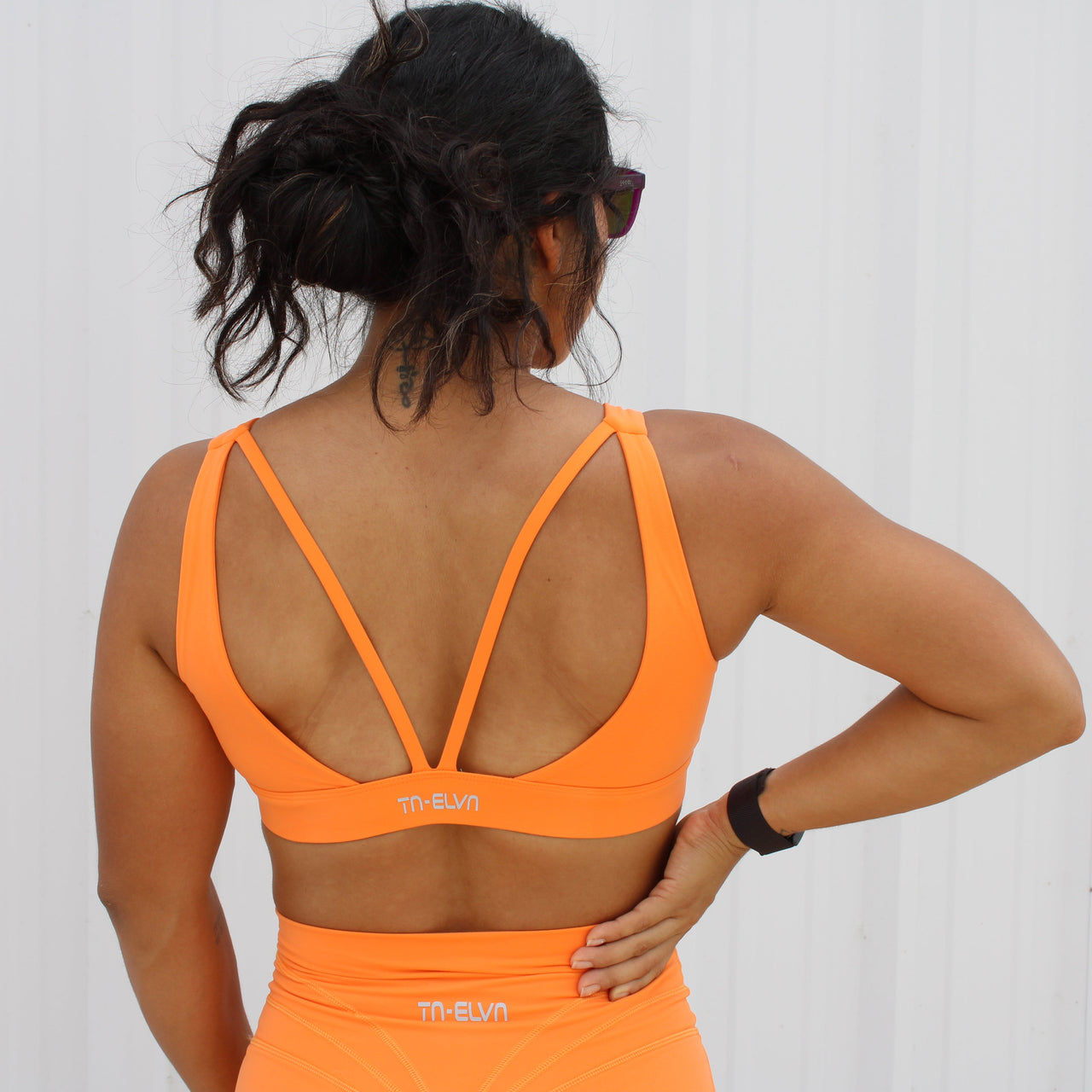 Lucille Orange Sherbet Sports Bra